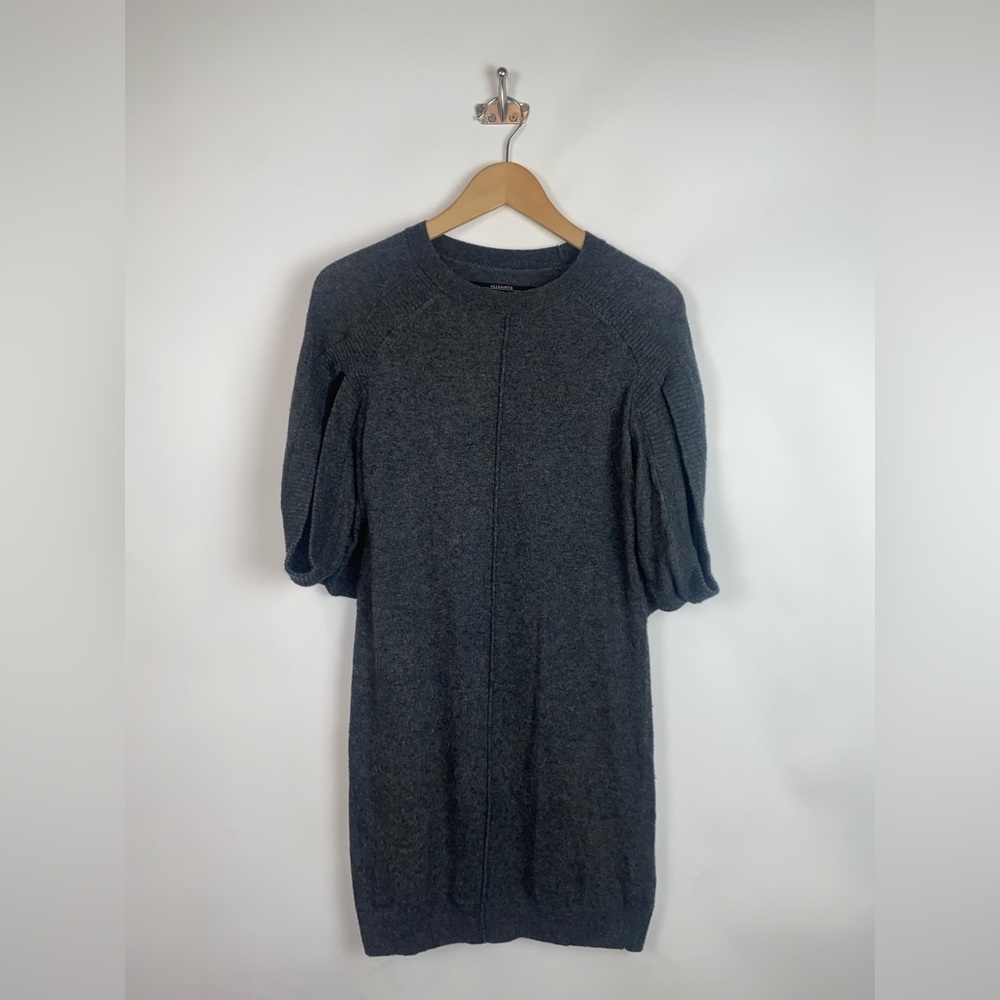 ALLSAINTS Lirienne Angora Cashmere Cotton Blend‎  Soft Knit Sweater Dress Size 2